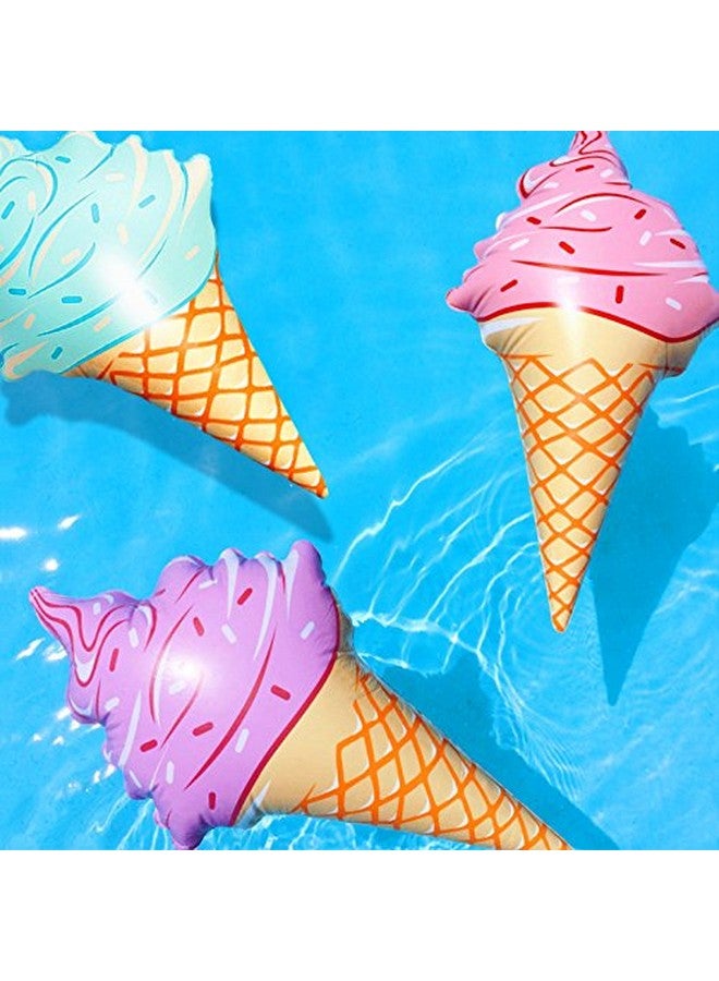 Novelty Place Giant Inflatable Ice Cream Cone for Summer Party, Swimming Pool, Beach, Birthday, and Outdoor Decorations(36 Inches, Pack of 3) - Image 4
