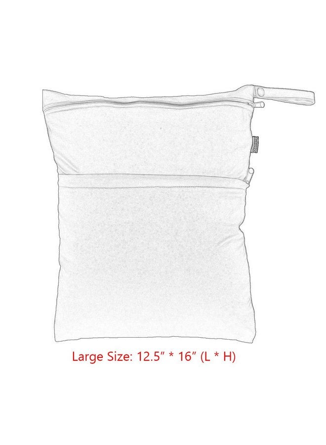 داميرو حقيبة سفر جافة ومبللة من دامرو، حقيبة ملابس سباحة قابلة لإعادة الاستخدام للملابس المبللة مع مقبض (كبيرة، قطعتان باللون الأخضر) - Image 4