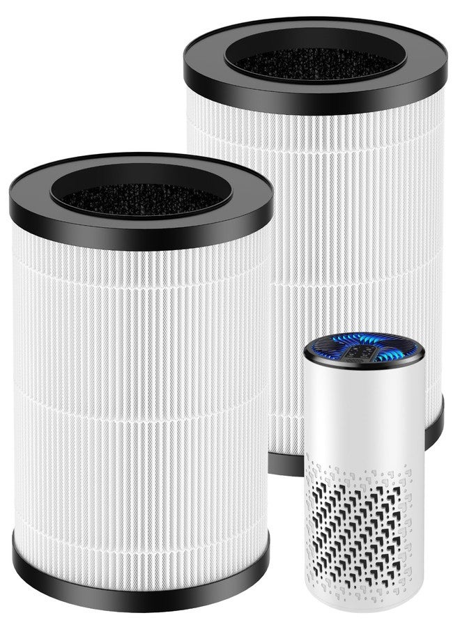 إزينلايف عبوتان من فلاتر الهواء البديلة KJ067L متوافقة مع جهاز تنقية الهواء MOOKA KJ067L لغرف النوم والمنازل، ترشيح عالي الكفاءة 3 في 1 لغبار وبر الحيوانات الأليفة ودخان الروائح - Image 1