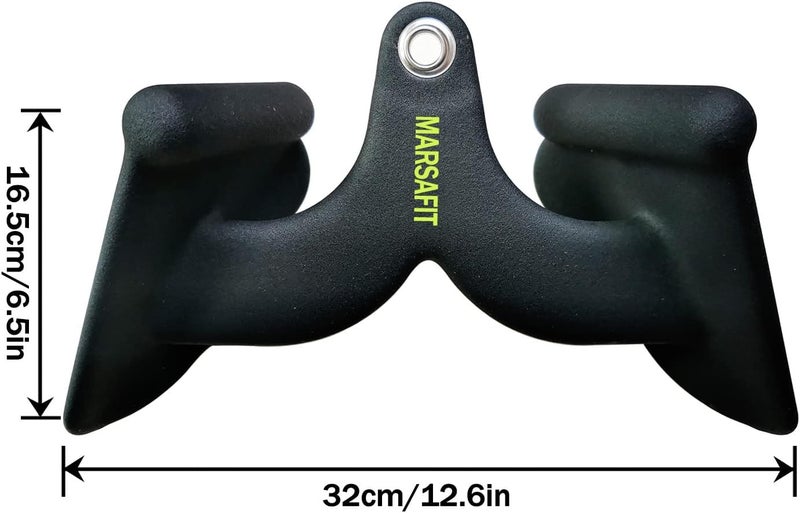 MARSAFIT Home Gym Fitness Rowing T-bar V-bar Pulley Cable Machine Attachment, Bicep Curl Tricep Lat pulldown Bar Back Strength Training Handle Grips Lat Pull Down Bar for Seat Row Workout - Image 2