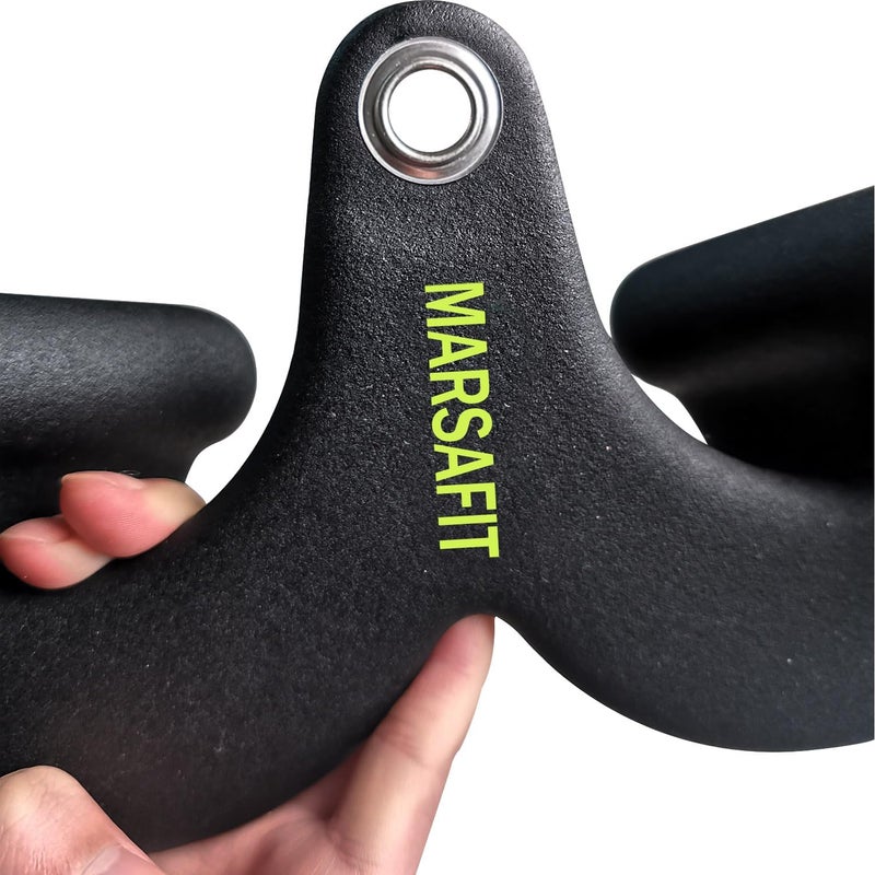MARSAFIT Home Gym Fitness Rowing T-bar V-bar Pulley Cable Machine Attachment, Bicep Curl Tricep Lat pulldown Bar Back Strength Training Handle Grips Lat Pull Down Bar for Seat Row Workout - Image 5