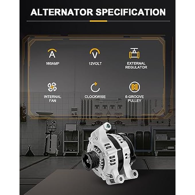 ROADFAR Alternator Fit for Dodge Charger 2008 2009 2010 08 09 10 2.7L 3.5L 5.7L 6.1L 2.7 3.5 5.7 6.1 11383 Automotive Alternator - Image 2