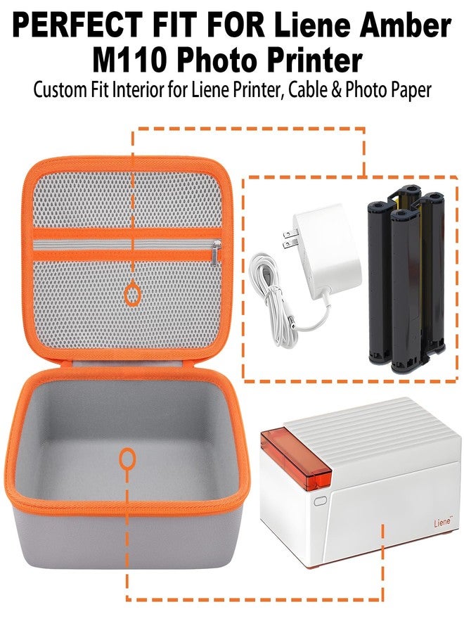khanka Case Compatible with Liene Amber M110 M100 4x6'' Photo Printer, Wi-Fi Picture Printer,Case Only(Grey) - Image 3