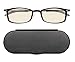 ThinOptics Milano Aluminum Case Frontpage Brooklyn Rectangular Reading Glasses Black Frames Silver Case 150 - Image 1