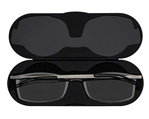 ThinOptics Milano Aluminum Case Frontpage Brooklyn Rectangular Reading Glasses Black Frames Silver Case 150 - Image 5