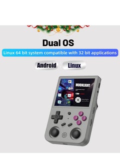 ANBERNIC  RG353V Retro Handheld Game with Dual OS Android 11 and Linux, RG353V with 64G TF Card Pre-Installed 4452 Games Supports 5G WiFi 4.2 Bluetooth  (Grey)  - Image 2