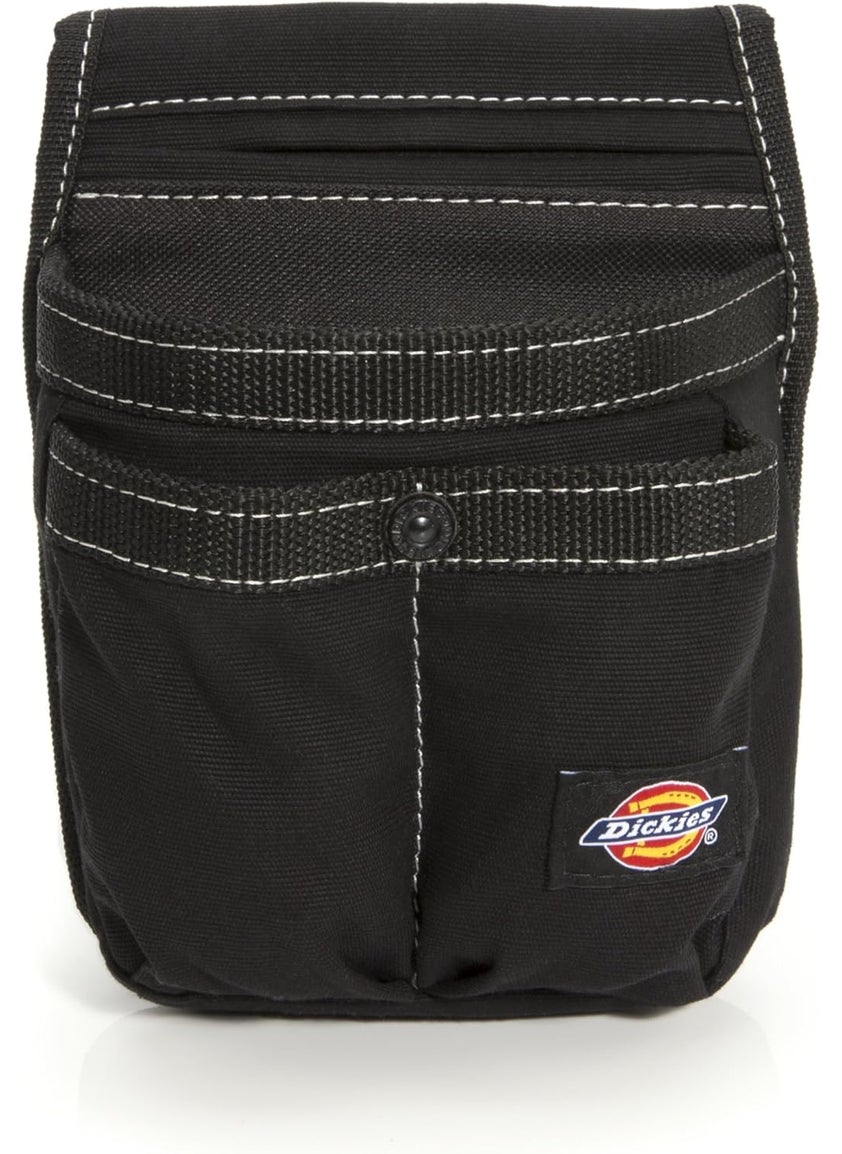 Dickies Dickies Storage Pouch for Tool and Work Belts 4 Pockets Cushioned Slip Pocket Durable Canvas SnapBack Compatible with 3inch Belts Black  - Image 1