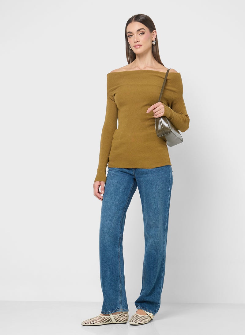 ELLA Off Shoulder Sweater - Image 4