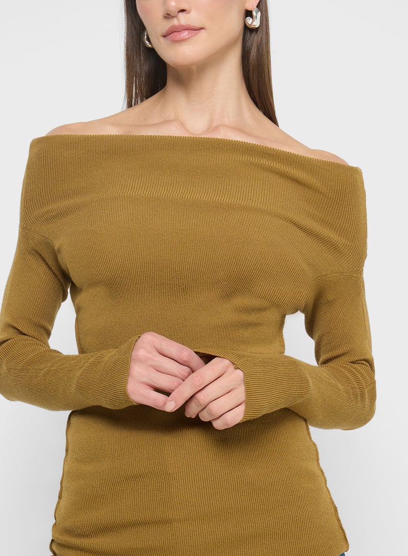ELLA Off Shoulder Sweater - Image 3