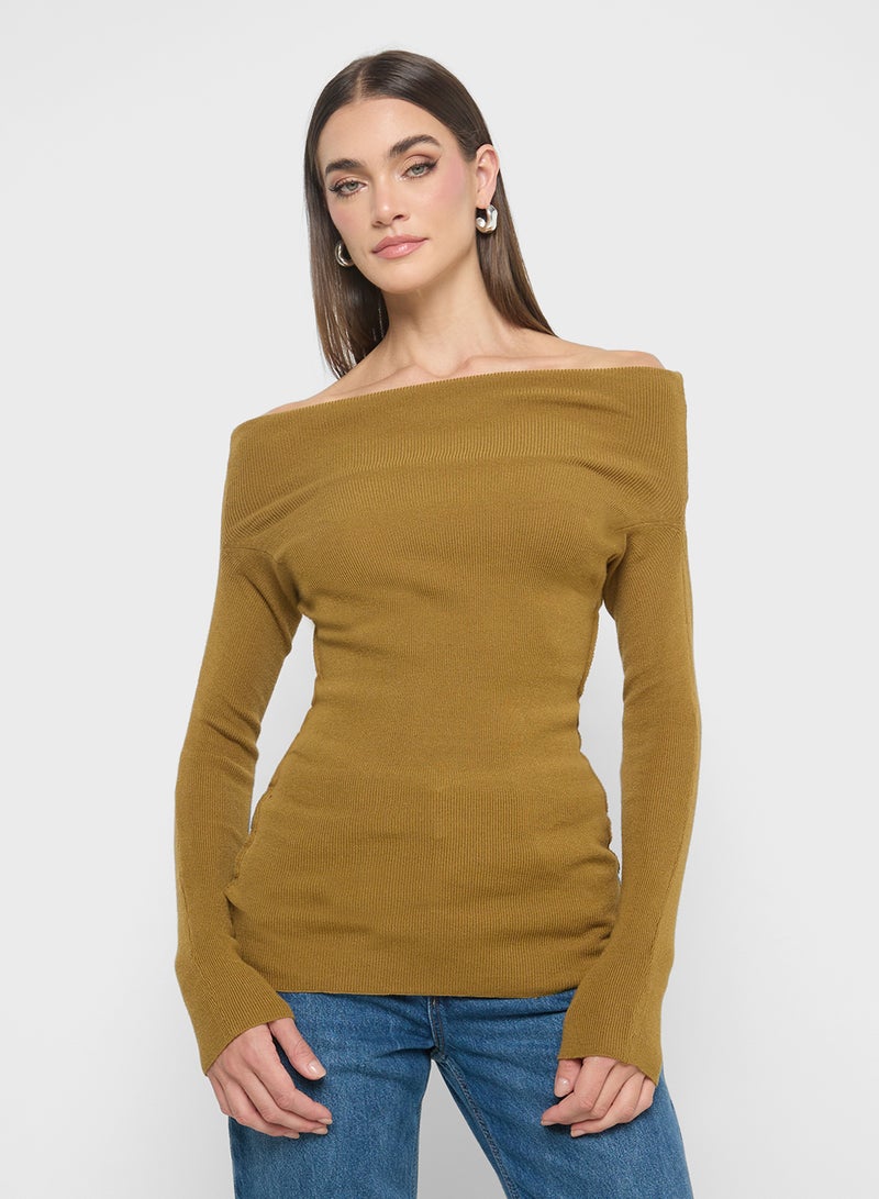 ELLA Off Shoulder Sweater - Image 1
