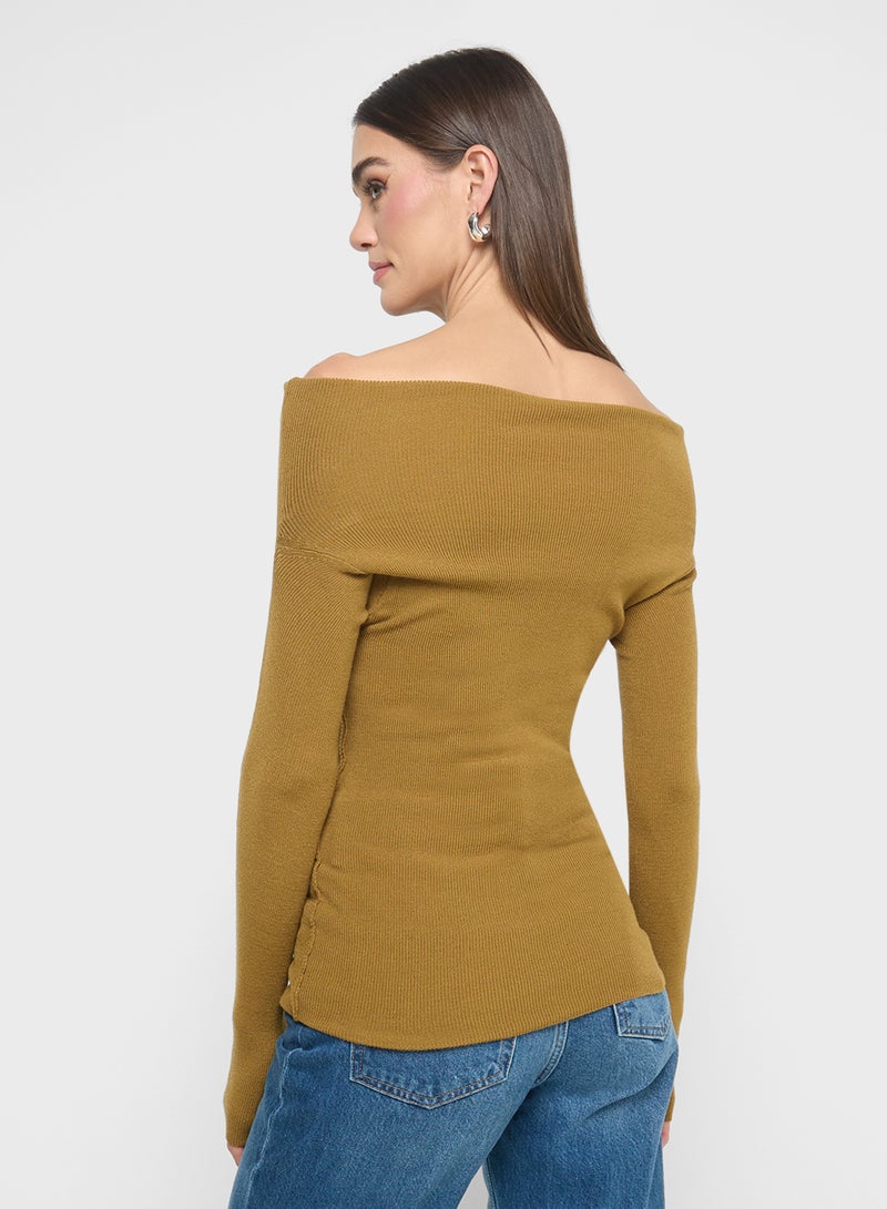ELLA Off Shoulder Sweater - Image 2