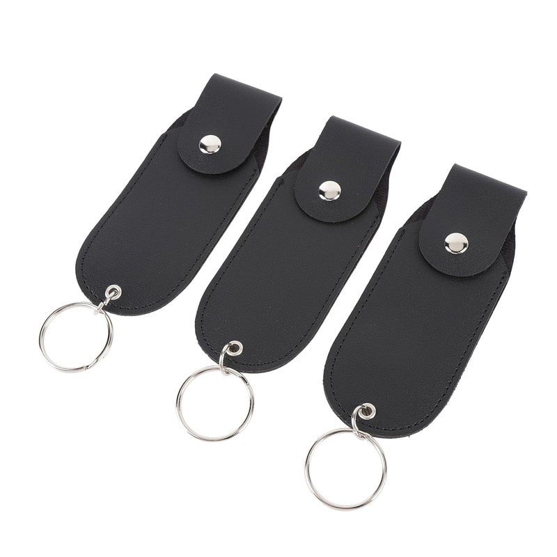 Dioche Lipstick Holder Keychain PU Leather Portable Lip Balm Sleeve Pouch for Women Makeup Storage Bag Keychain Cosmetic Organizer Accessory 3pcs Set - Image 2