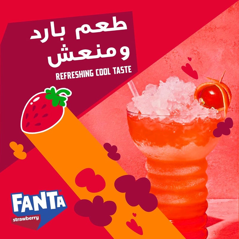 Fanta Strawberry Carbonated Soft Drink, 2.2L Bottles, Pack of 6 - Image 3