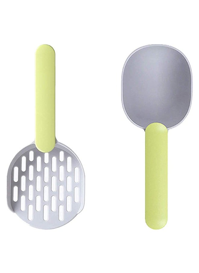 Neostyle Neostyle Cat Food and Litter Shovel Cleaner Tool 2 Piece Grey Green  - Image 1