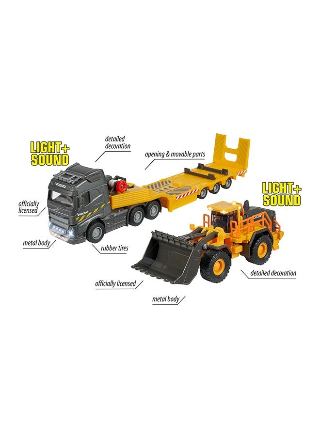 Majorette Volvo Fh-16 Truck + Wheel Loader L350H  - Image 5