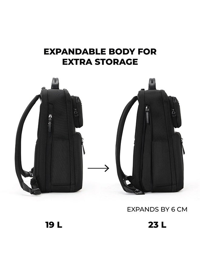 Mokobara MOKOBARA The Overnighter Backpack 23L Premium Nylon 16" Unisex Multipurpose Laptop Backpack (Black)  - Image 4