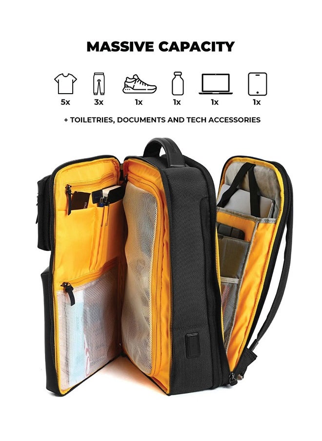 Mokobara MOKOBARA The Overnighter Backpack 23L Premium Nylon 16" Unisex Multipurpose Laptop Backpack (Black)  - Image 5