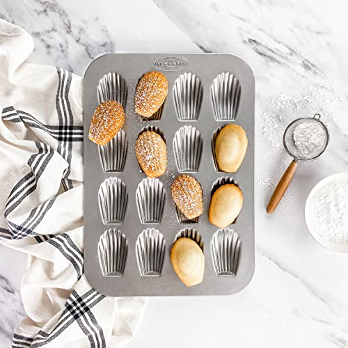 USA Pan Aluminized Steel, 16-Well Warp Resistant Nonstick Baking Pan - Silver - Image 5