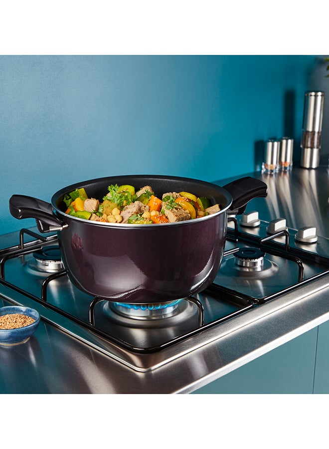 تيفال G6 Resist Intense Casserole مع غطاء من الفولاذ المقاوم للصدأ، أحمر، ألومنيوم - Image 4