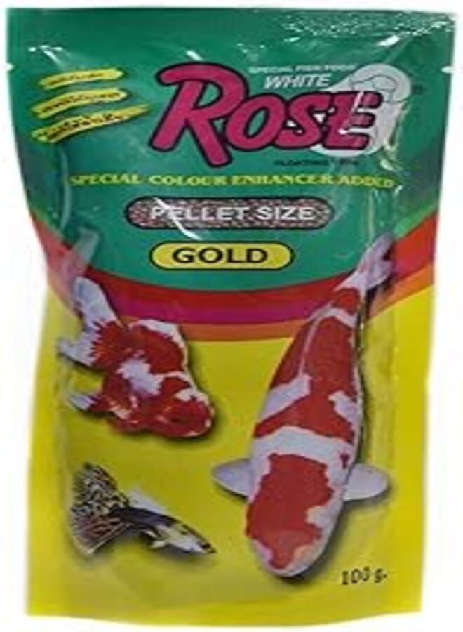 Rose Dry Fish Food Pellets, Rose Gold