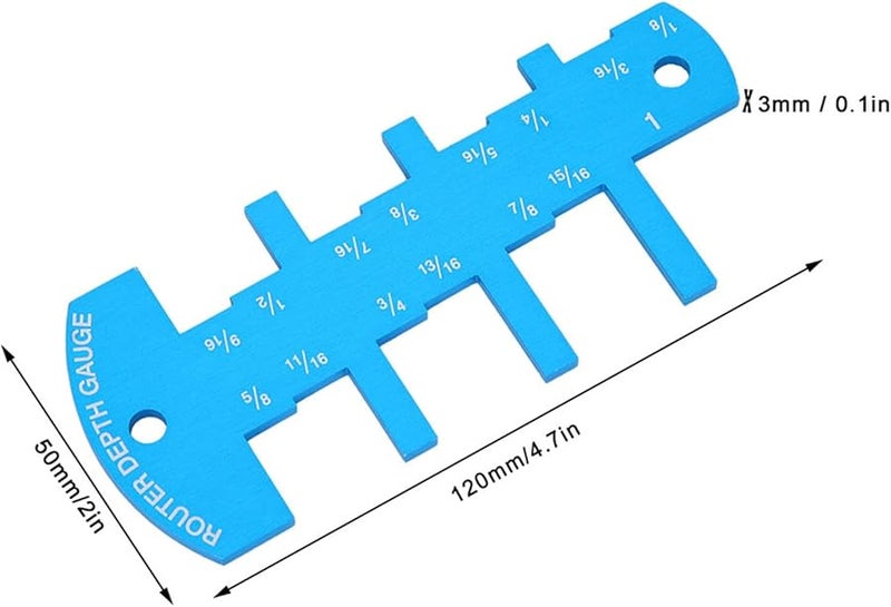 مقياس عمق جهاز التوجيه من سبائك الألومنيوم 50 × 120 مم أداة قياس دقيقة لأعمال النجارة - Image 4
