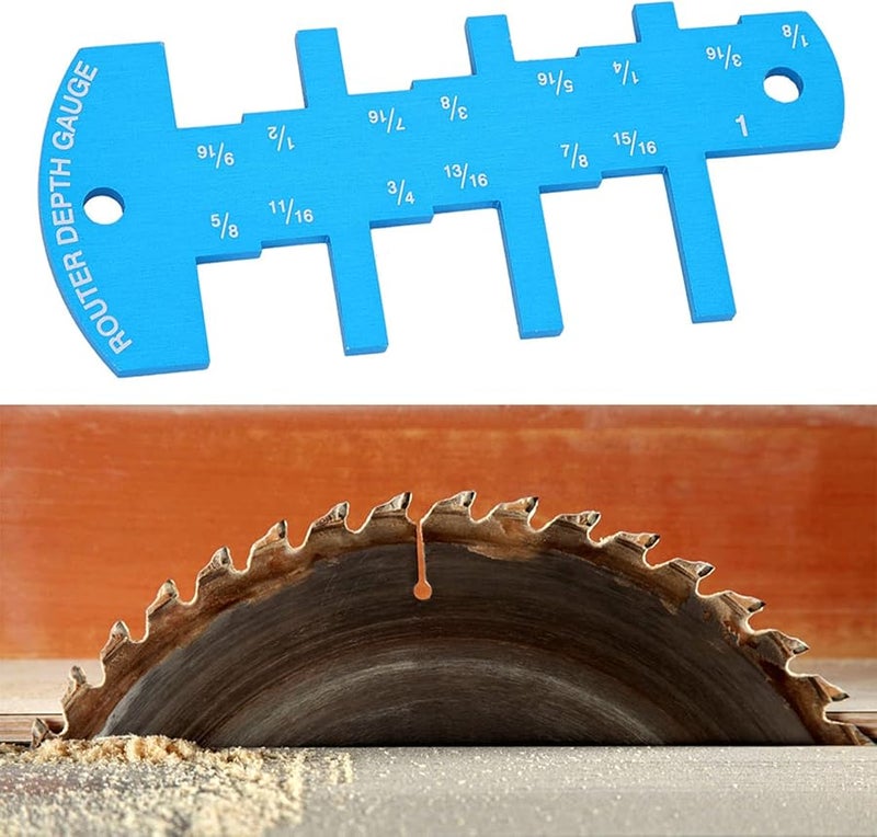 مقياس عمق جهاز التوجيه من سبائك الألومنيوم 50 × 120 مم أداة قياس دقيقة لأعمال النجارة - Image 3