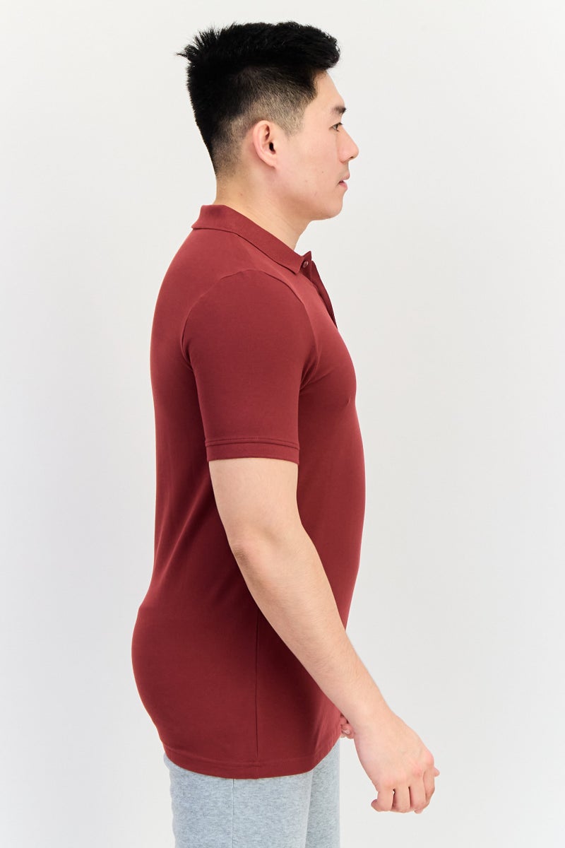 PUMA Men Sportswear Fit Brand Logo Outdoor Polo Shirt, Maroon - Image 2