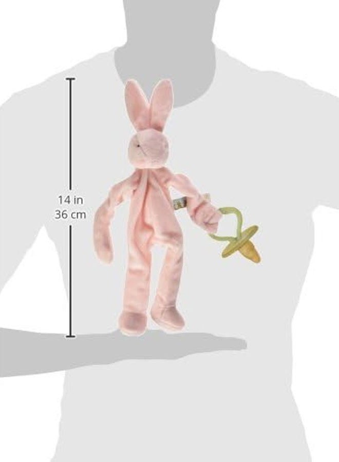 Bunnies by the Bay Bunnies By The Bay "Blossom" Bunny Silly Buddy - Animal Pacifier Holder Plush Toy with Velcro Loop Attachment - 10" (25cm) Size  - Image 4