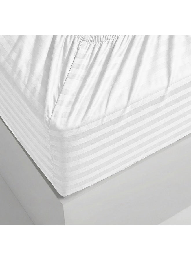 ريلاكس طقم ملاءات سرير فاخر ممتاز - ملاءة سرير فائقة النعومة، تسمح بمرور الهواء، ولطيفة على البشرة، مزودة بجيوب مطاطية عميقة، تتضمن غطاء وسادة واحد وملاءة سرير واحدة، لون أبيض، 120 × 200 سم - Image 3