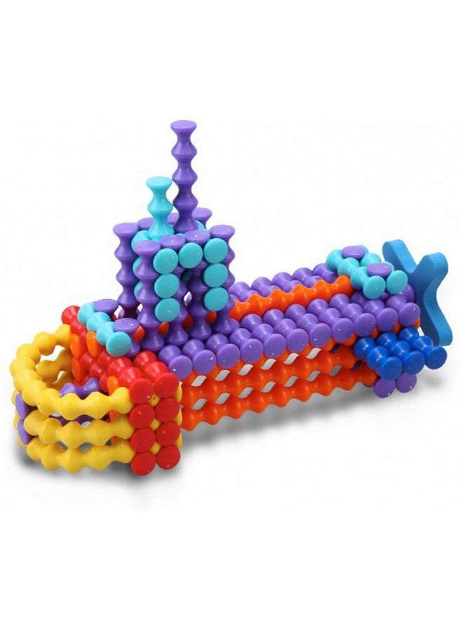 POPULAR PLAYTHINGS Playstix Super Set Construction Toy Building Blocks 400 Piece STEM Kit (90004) - Image 4