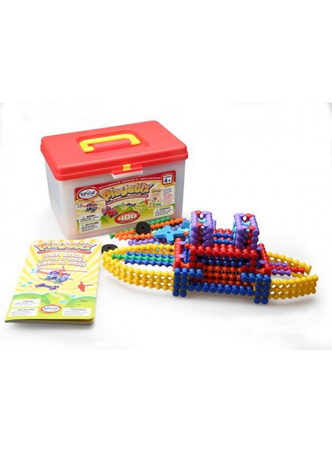 POPULAR PLAYTHINGS Playstix Super Set Construction Toy Building Blocks 400 Piece STEM Kit (90004) - Image 3