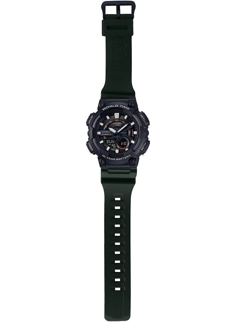 CASIO Men's Water Resistant Analog/Digital Watch AEQ-110W-3AVDF - Image 5