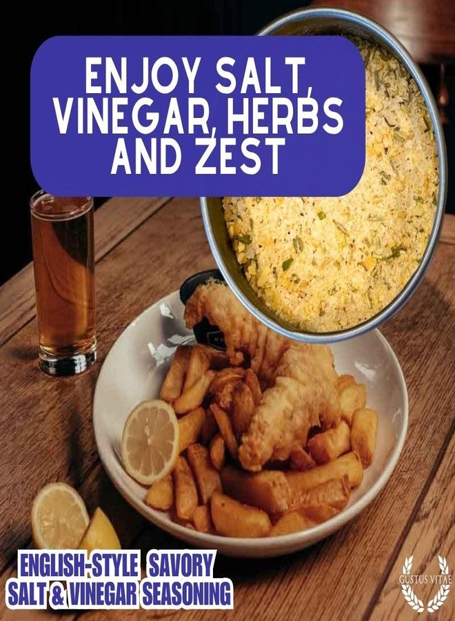 GUSTUS VITAE English-Style Savory Salt & Vinegar Seasoning | Gourmet Spice Mix | All Natural, Non GMO | Hand Made, Small Batch Spice Blend | Made in USA | Artisanal Seasoning | GLP-1 Friendly | No MSG, Artificial Ingredients, Additives, Colors, or Flavors | Magnetic Tin | Ultra Premium | Gustus Vitae - Image 3