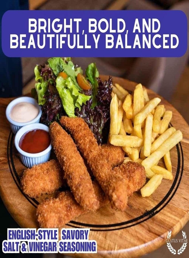 GUSTUS VITAE English-Style Savory Salt & Vinegar Seasoning | Gourmet Spice Mix | All Natural, Non GMO | Hand Made, Small Batch Spice Blend | Made in USA | Artisanal Seasoning | GLP-1 Friendly | No MSG, Artificial Ingredients, Additives, Colors, or Flavors | Magnetic Tin | Ultra Premium | Gustus Vitae - Image 2