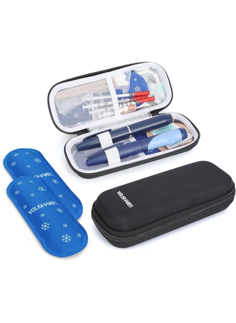 YOUSHARES YOUSHARES Insulin Cooler Travel Case TSA Approved - Portable Medication Cooler for Travel and Daily Life, Diabetic Travel Case with 2 Ice Packs 