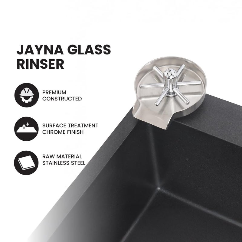 JAYNA غسالة أكواب جينا موديل JGR 01 بتشطيب كروم - Image 2