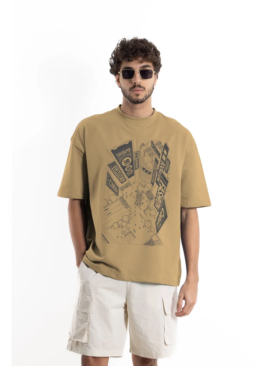 شايبس PRINTED COTTON BLEND T-SHIRT