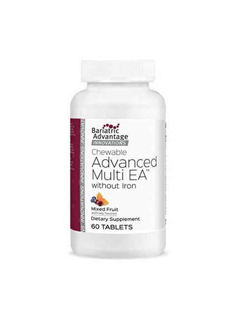 Chewable Advanced Multi Ea Without Iron High Potency Daily Multivitamin For Bariatric Surgery Patients Including Gastric Bypass Sleeve Gastrectomy Ds Mixed Fruit 60 Count