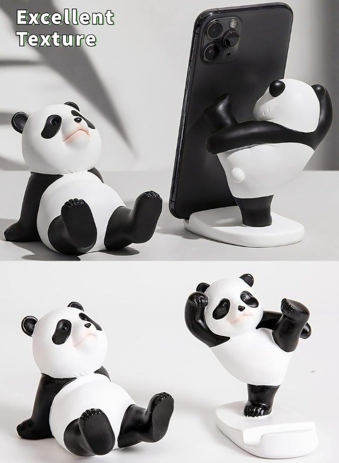 Chase Up Cute Cell Phone Stand for Desk, Panda Smartphone Stand, Animal Desk Accessories, Adjustable Phone Stand, Suitable for Phone Supporter for iPhone, Ipad (Black) - Image 2