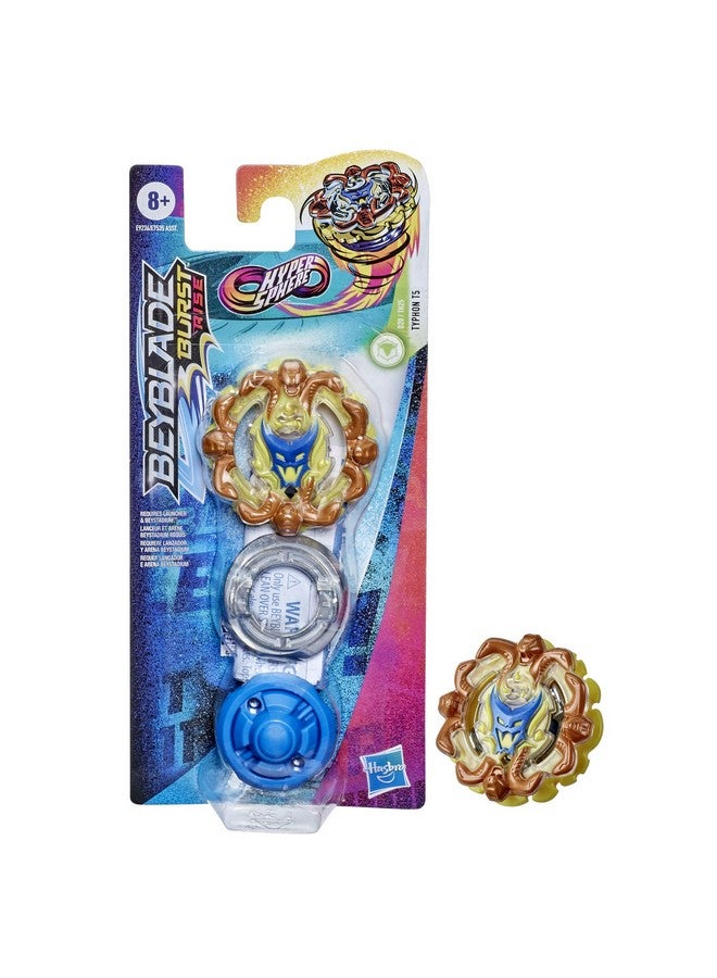 بي بليد مجموعة واحدة من Beyblade Burst Rise Hypersphere Typhon T5 - لعبة قتالية من النوع الدفاعي ذات الدوران الأيمن، للأعمار من 8 سنوات فما فوق - Image 4