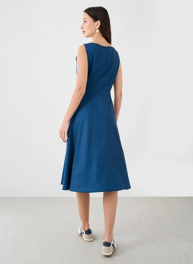 Take Two Floral Print Sleeveless Knee Length Dress