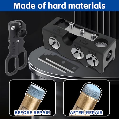 Guokoo 11-in-1 Pool Cue Tips Replacement Kit, Billiards Pool Cue Tip Shaper, Portable Pool Table Accessories for Pool Cue Tip Replacement and Shaping, Pool Cue Tip Repair Kit for Billiard Enthusiasts - Image 3