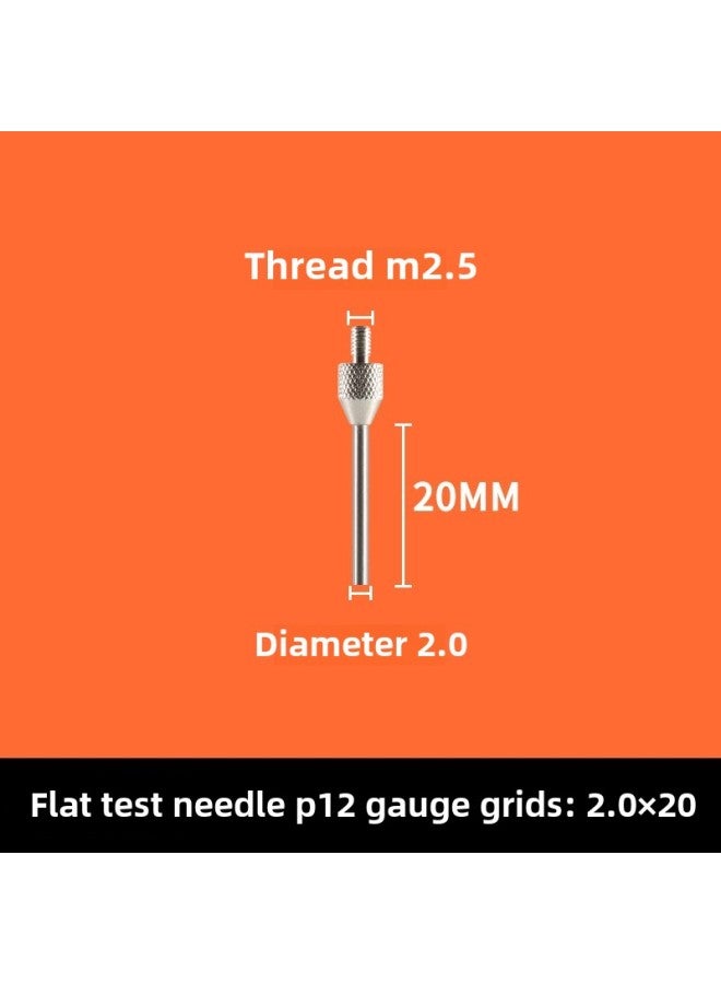 # Dial Indicator Needle Flat Tip Measuring Special-shaped Gauge Needle Curved Gauge Measuring Table. Thousands Of Minutes Meter High-Color:P12 2.0×20MM  - Image 1