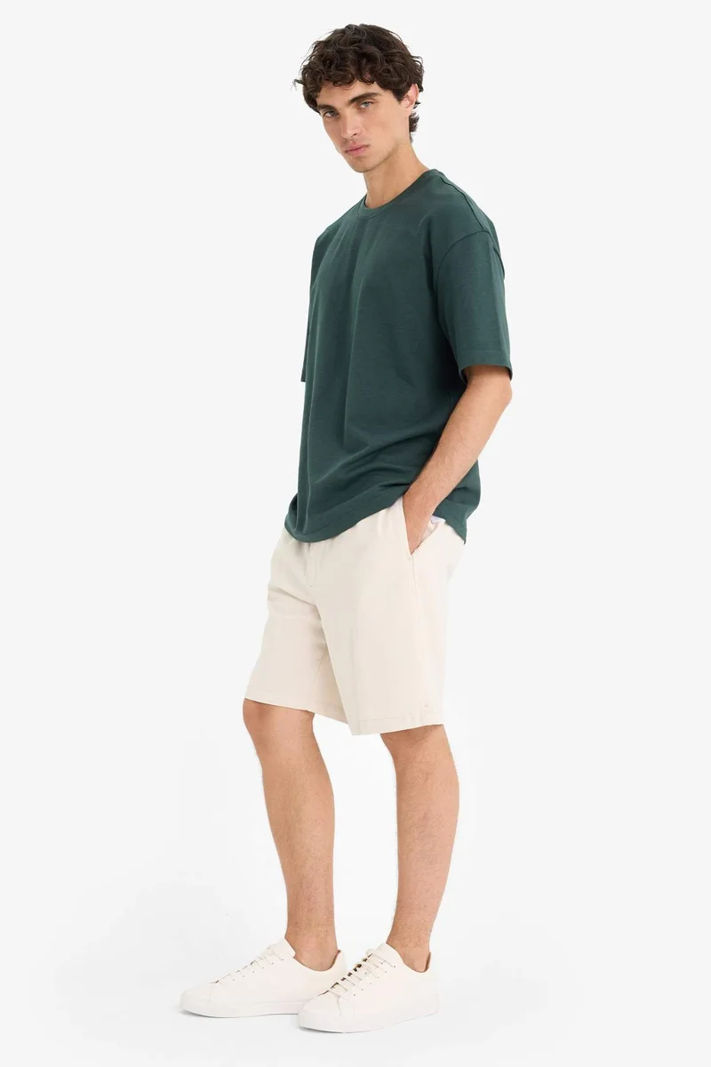 ديفاكتو Baggy Fit Tie Waist Bermuda Shorts