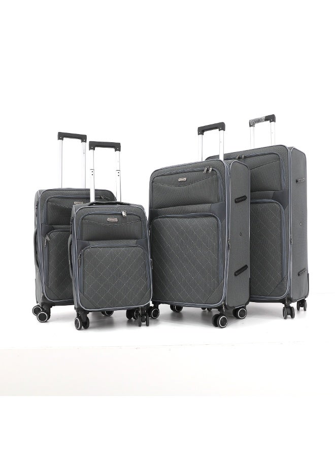 MELIFE 4 Piece Soft Luggage Set | 20", 24", 28", 32" | Lightweight Travel Trolley Bags | 360° Spinner Wheels - Image 1
