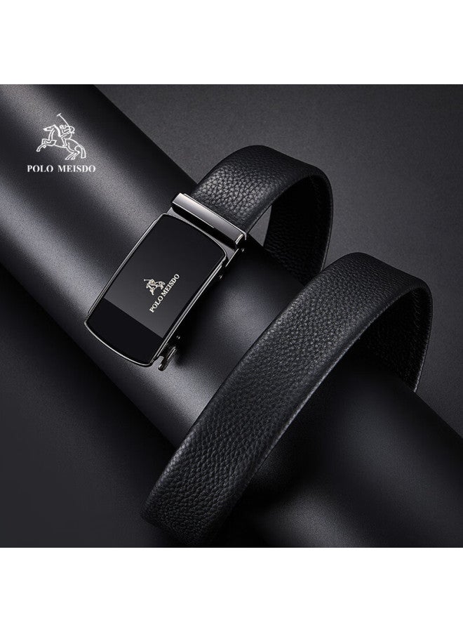 Polomeisdo Men's Leather Belt Automatic Buckle Belt Birthday New Year Gift For Boyfriend Husband Father - Image 2
