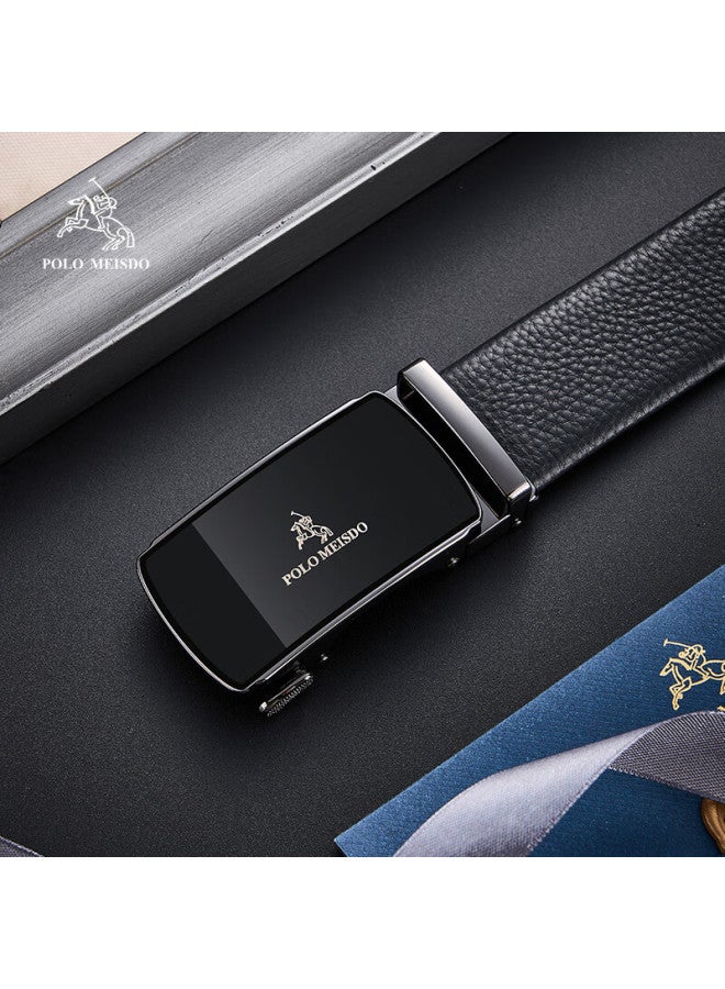 Polomeisdo Men's Leather Belt Automatic Buckle Belt Birthday New Year Gift For Boyfriend Husband Father - Image 3