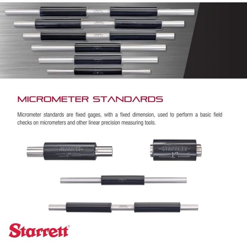 Starrett End Measuring Rod with Insulated Handle and Spherical Ends for Comparing Gages and Measuring Parallel Surfaces - 1/4" Diameter, 2" Length - 234A-2 - Image 3