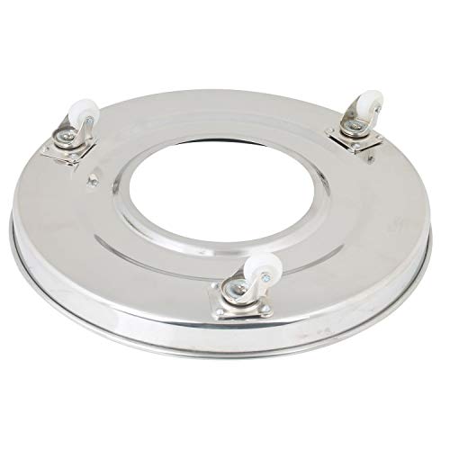 Konquer TimeS Stainless Steel Gas Cylinder Trolley With Wheels | Gas Trolly | Lpg Cylinder Stand With Rubber Protection | Plastic Wheels. - Image 2
