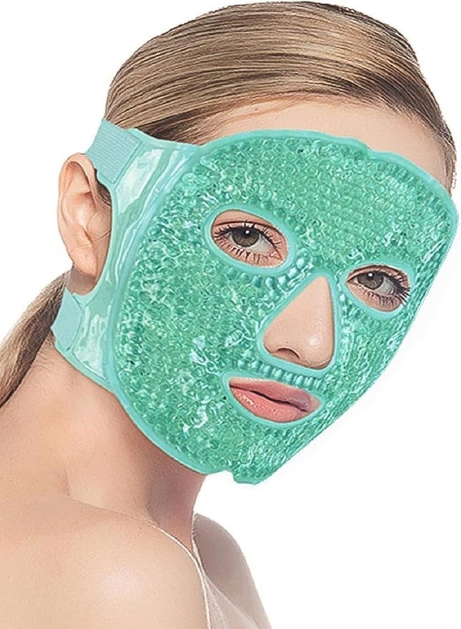 Face Eye Mask Ice Pack With Foam Earplugs, Reduce Puffiness, Bags Under Eyes, Puffy Dark Circles, Hot/Cold Pack With Soft Plush Backing For Woman,1 Count - Image 1